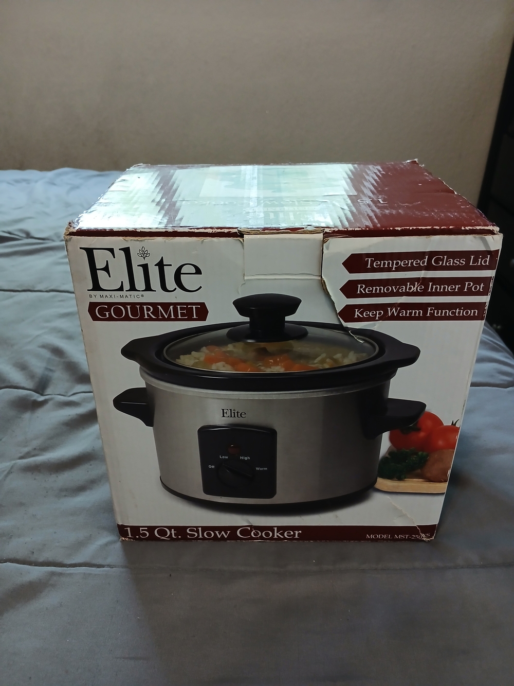 Elite Gourmet 1.5 Qt Slow Cooker Stainless Steel NIB MST-250XS - Picture 2 of 7